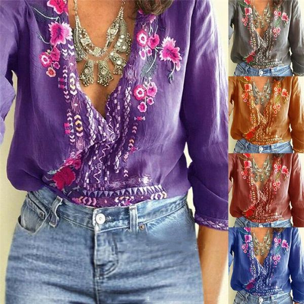 fashion women v-neck embroidery blouse long sleeves flowers loose shirts pullover lady shirt casual plus size s-3xl women's blouses &, White
fashion women v-neck embroidery blouse long sleeves flowers loose shirts pullover lady shirt casual plus size s-3xl women's blouses &, White