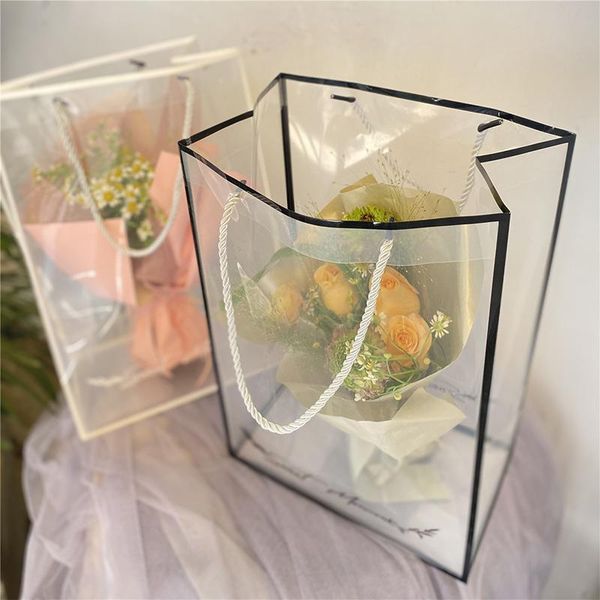 1pc transparent square window bag pvc flower handbag portable gift packing boxes wrap
1pc transparent square window bag pvc flower handbag portable gift packing boxes wrap