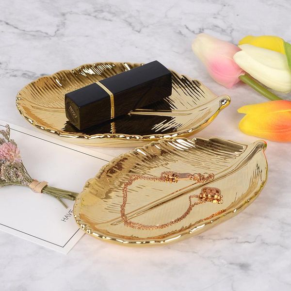dishes & plates nordic gold leaf ceramic storage plate jewelry tray dry fruit home furnishings platters and trays
dishes & plates nordic gold leaf ceramic storage plate jewelry tray dry fruit home furnishings platters and trays