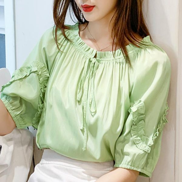 womens and blouses summer short sleeve blouse women fashion woman 2021 o-neck chiffon shirt c869 women's & shirts, White
womens and blouses summer short sleeve blouse women fashion woman 2021 o-neck chiffon shirt c869 women's & shirts, White