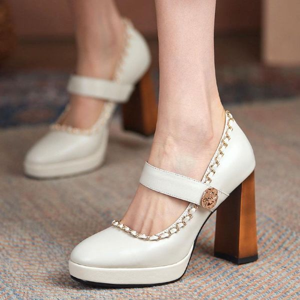 brand mary janes block high heels party lady 2021 genuine leather 100% natural skin women shoes pumps dress, Black
brand mary janes block high heels party lady 2021 genuine leather 100% natural skin women shoes pumps dress, Black