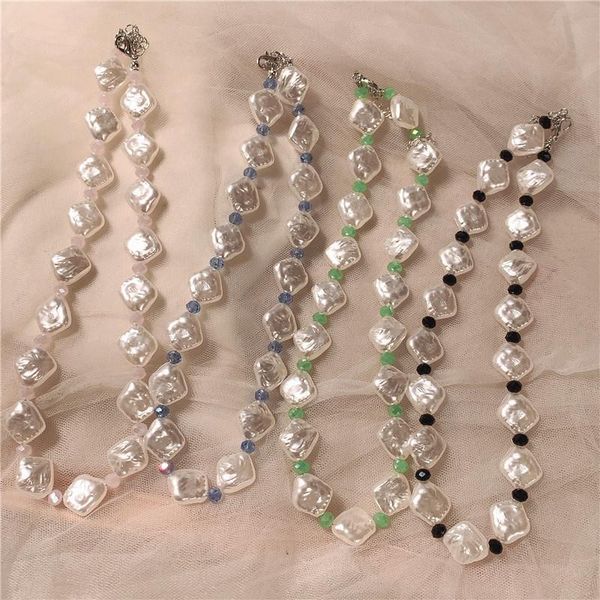 pendant necklaces rhombus white pearl beaded necklace handmade creative women girls party travel gift korean fashion jewelry, Silver
pendant necklaces rhombus white pearl beaded necklace handmade creative women girls party travel gift korean fashion jewelry, Silver