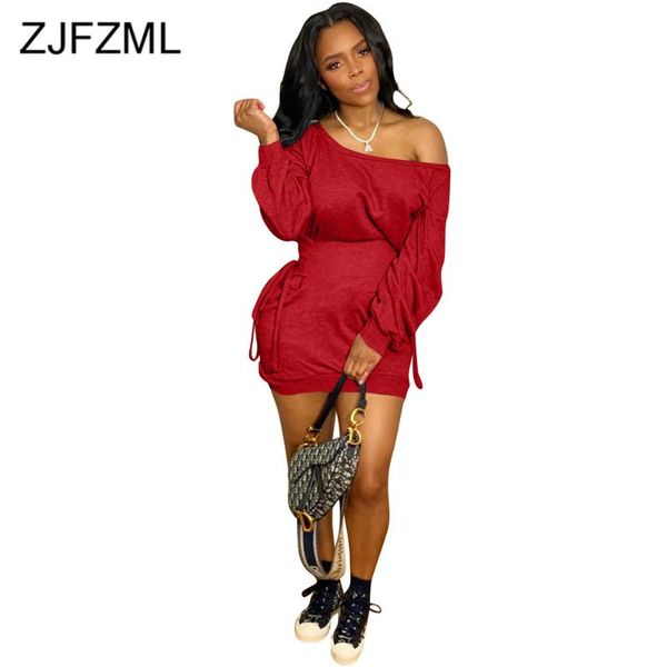 casual dresses one shoulder office lady bandage mini dress women grey slash neck long sleeve party club elegant red side lace up vestidos, Black;gray
casual dresses one shoulder office lady bandage mini dress women grey slash neck long sleeve party club elegant red side lace up vestidos, Black;gray