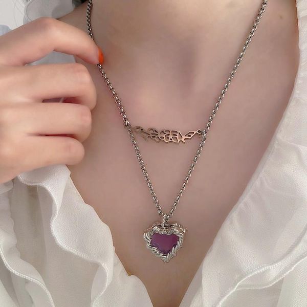pendant necklaces 2021 fall retro geometric sweet cool pink purple love silver color letter water-wave chain titanium steel necklace
pendant necklaces 2021 fall retro geometric sweet cool pink purple love silver color letter water-wave chain titanium steel necklace
