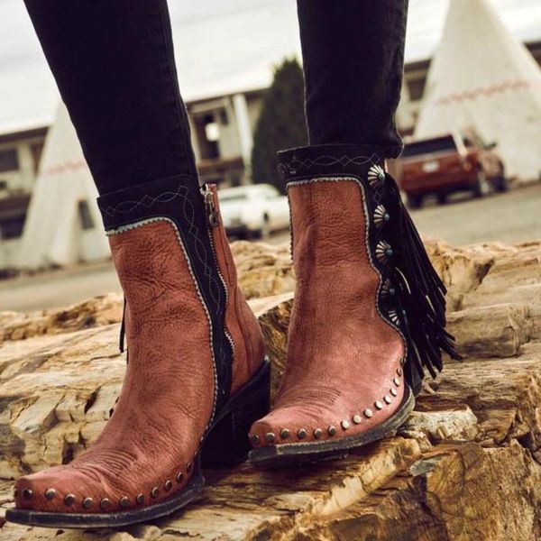 boots women ankle mid heels chaussure vintage pu leather gladiator rivets tassels matin shoes woman zapatos mujer sapato hp2267, Black
boots women ankle mid heels chaussure vintage pu leather gladiator rivets tassels matin shoes woman zapatos mujer sapato hp2267, Black