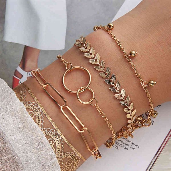 vagzeb punk vintage leaves beads bracelets set for women miami boho thick gold color charm bangles fashion jewelry, Golden;silver
vagzeb punk vintage leaves beads bracelets set for women miami boho thick gold color charm bangles fashion jewelry, Golden;silver