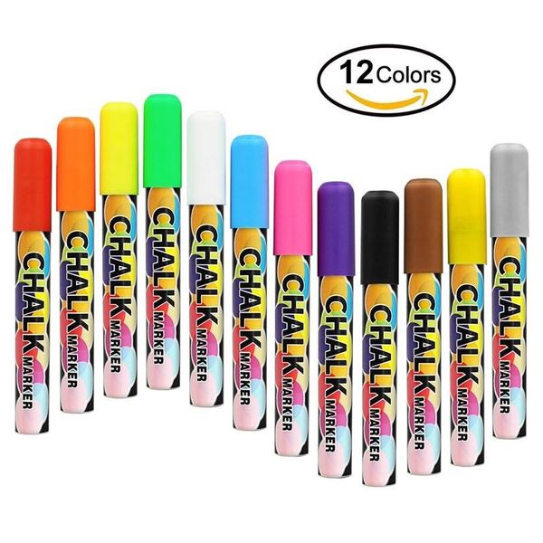 12/25 color 6mm marker erasable liquid chalk set environmental fluorescent glass painting graffiti office art supplies highlighters, Black;red
12/25 color 6mm marker erasable liquid chalk set environmental fluorescent glass painting graffiti office art supplies highlighters, Black;red