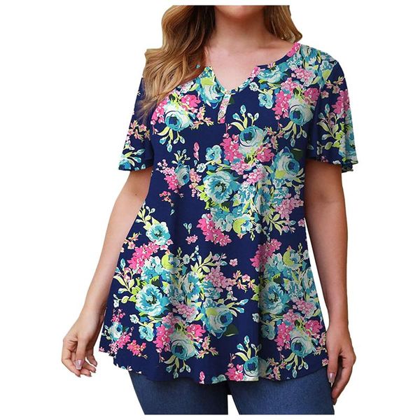 plus size t-shirt 4xl 5xl tee shirt women summer v neck short sleeve floral print casual blouse clothing, Black
plus size t-shirt 4xl 5xl tee shirt women summer v neck short sleeve floral print casual blouse clothing, Black