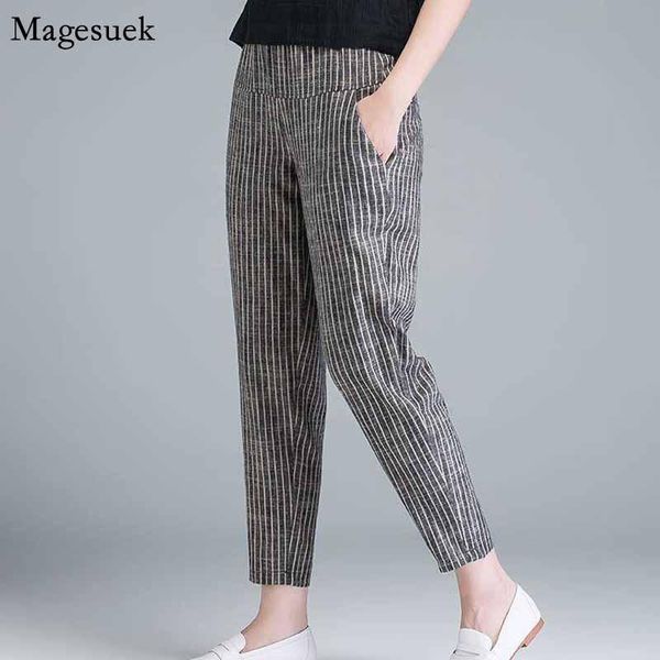 women's pants & capris arrival summer korea fashion plus size high waist thin casual harem women striped cotton linen trousers 10299, Black;white
women's pants & capris arrival summer korea fashion plus size high waist thin casual harem women striped cotton linen trousers 10299, Black;white
