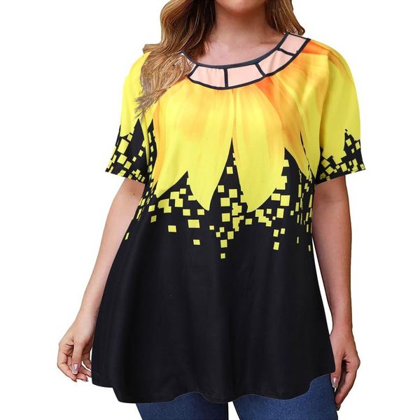 women's blouses & shirts leaf print women short sleeve summer o-neck flowy blouse tunic dames kleding plus size, White
women's blouses & shirts leaf print women short sleeve summer o-neck flowy blouse tunic dames kleding plus size, White