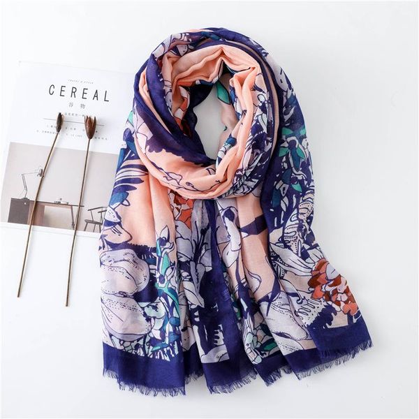 scarves autumn and winter chinese style multicolor lady tassels seaside keep warm silk scarf beach headcloth women's fashion print shaw, Blue;gray
scarves autumn and winter chinese style multicolor lady tassels seaside keep warm silk scarf beach headcloth women's fashion print shaw, Blue;gray