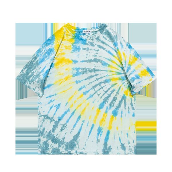 t shirt 2021 tie dyed men's short sleeve summer cotton loose and thin, White;black 
t shirt 2021 tie dyed men's short sleeve summer cotton loose and thin, White;black