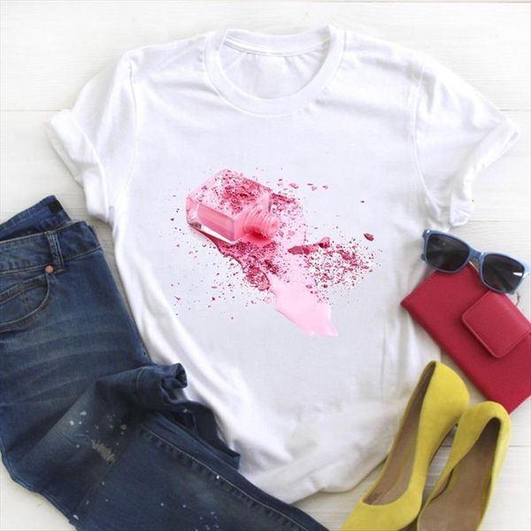 3d fingernail print korean womens t shirts kawaii make up summer tee female clothes graphic, White
3d fingernail print korean womens t shirts kawaii make up summer tee female clothes graphic, White