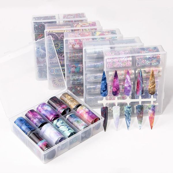 box holographic nail foils for manicure flower marble shining galaxy designs transfer stickers starry sky adhesive wraps decal1, Black
box holographic nail foils for manicure flower marble shining galaxy designs transfer stickers starry sky adhesive wraps decal1, Black