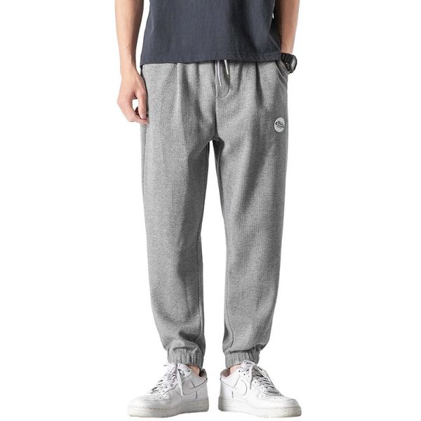 men's pants summer lacks casual elastic waistband teenagers sports trousers waffle gleaders loose skinny slim 2021, Black
men's pants summer lacks casual elastic waistband teenagers sports trousers waffle gleaders loose skinny slim 2021, Black