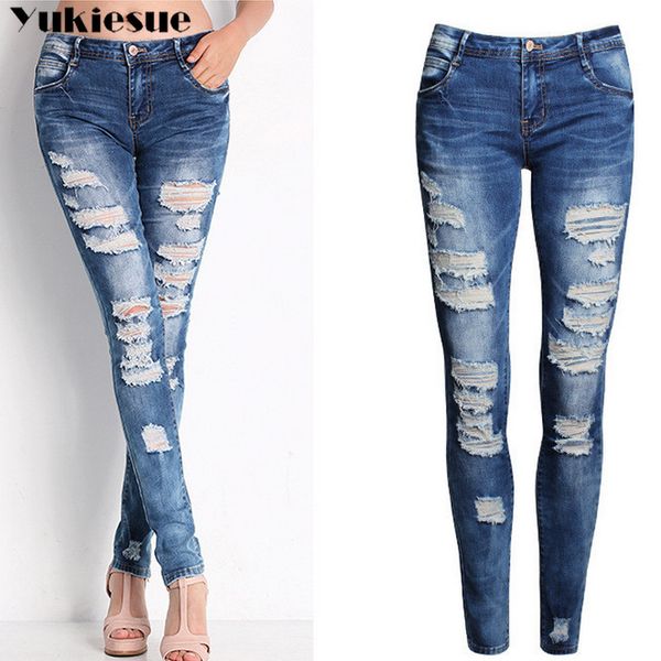 high waisted jeans woman fashionable 's for women ripped hole boyfriend women's plus size 210519, Blue
high waisted jeans woman fashionable 's for women ripped hole boyfriend women's plus size 210519, Blue