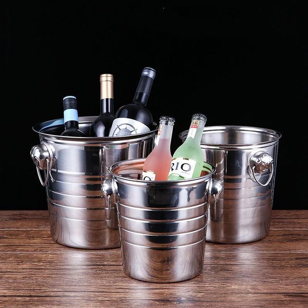 ice buckets and coolers stainless steel silver bucket creative thick holder container for bar party champagne wine barrel tool
ice buckets and coolers stainless steel silver bucket creative thick holder container for bar party champagne wine barrel tool