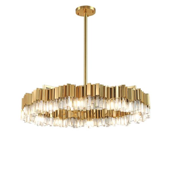 chandeliers led postmodern golden stainless steel crystal round designer chandelier lighting lustre suspension luminaire lampen for foyer
chandeliers led postmodern golden stainless steel crystal round designer chandelier lighting lustre suspension luminaire lampen for foyer