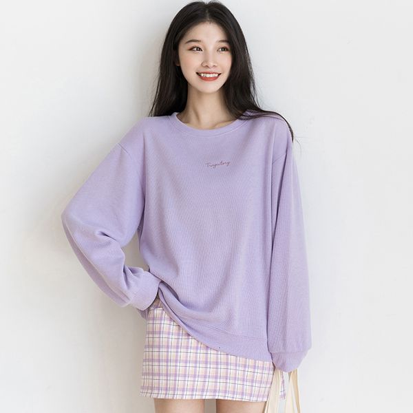 women's jackets cotton sweatshirt women autumn casual o-neck pullover purple letter print loose girls outerwear f2ek, Black;brown
women's jackets cotton sweatshirt women autumn casual o-neck pullover purple letter print loose girls outerwear f2ek, Black;brown