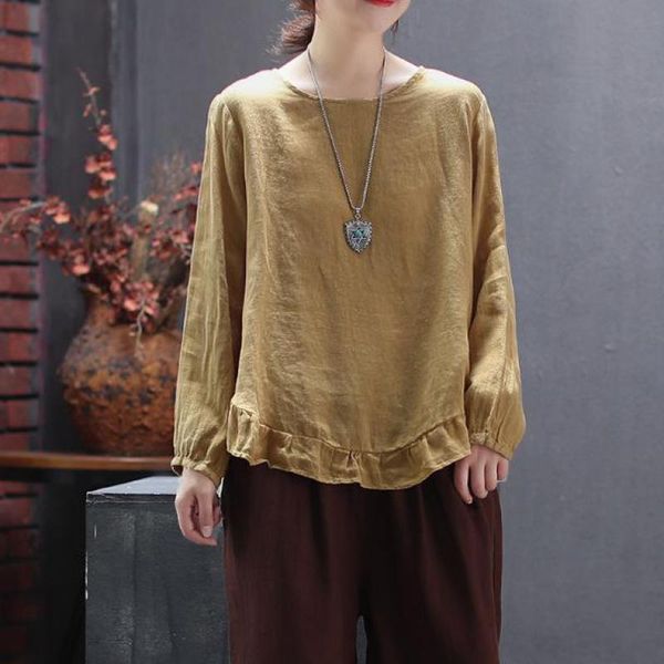 johnature vintage t-shirt casual loose women clothes autumn full sleeve button solid color woman t-shirts 210521, White
johnature vintage t-shirt casual loose women clothes autumn full sleeve button solid color woman t-shirts 210521, White