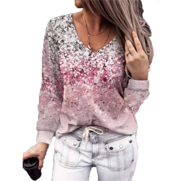 women's t-shirt 2021 autumn winter women t shirts fashion v neck floral print long sleeve basic tee loose casual female pullover, White
women's t-shirt 2021 autumn winter women t shirts fashion v neck floral print long sleeve basic tee loose casual female pullover, White