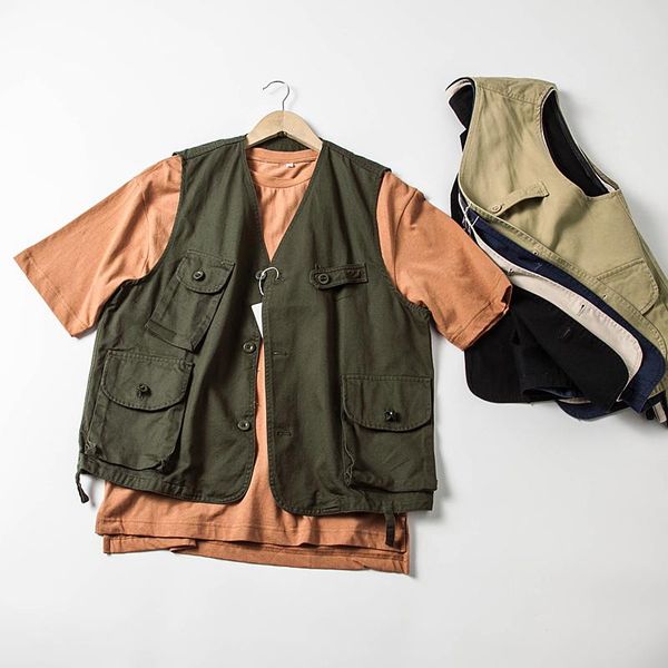 men's vests american loose men tooling vest retro multi-pocket waistcoat jackets for and women casual sleeveless male ww5059, Black;white
men's vests american loose men tooling vest retro multi-pocket waistcoat jackets for and women casual sleeveless male ww5059, Black;white
