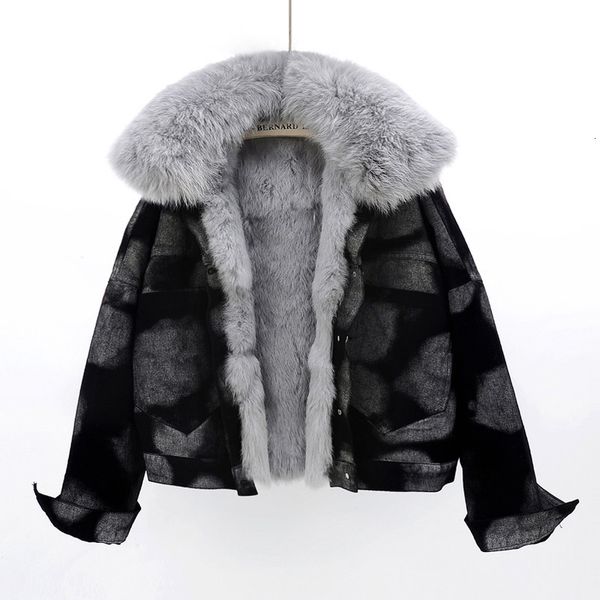jacket fox collar rabbit fur liner denim coat women winter loose thick warm black tie dye jeans jacket short outwear female, Black;brown
jacket fox collar rabbit fur liner denim coat women winter loose thick warm black tie dye jeans jacket short outwear female, Black;brown