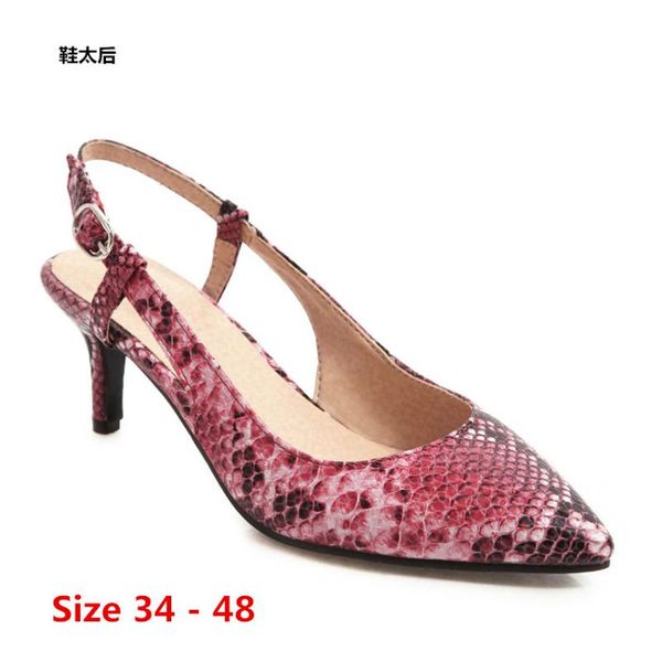 dress shoes slingbacks women pumps high heel stiletto woman office heels party small big size 34 - 48, Black
dress shoes slingbacks women pumps high heel stiletto woman office heels party small big size 34 - 48, Black