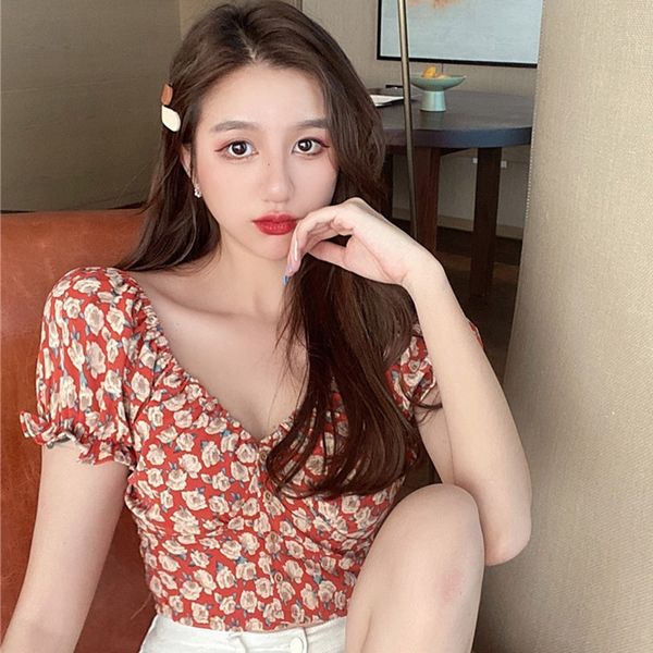 women's floral print v-neck women's small floral print v-neck sweet short sleeve chiffon shirt blouse x0521, White
women's floral print v-neck women's small floral print v-neck sweet short sleeve chiffon shirt blouse x0521, White