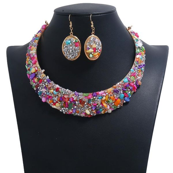 earrings & necklace dubai exaggerated jewelry sets fashion women colorful crystal big dance party for set, Silver
earrings & necklace dubai exaggerated jewelry sets fashion women colorful crystal big dance party for set, Silver