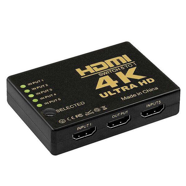 audio cables & connectors 1.4v mini switcher 3d 1080p 5x1 5-port 4k switch selector splitter with hub ir remote for hdtv dvd
audio cables & connectors 1.4v mini switcher 3d 1080p 5x1 5-port 4k switch selector splitter with hub ir remote for hdtv dvd