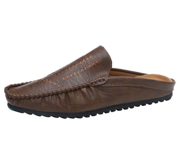 men slippers genuine leather luxurys sandals loafers moccasins outdoor non-slip mens casual shoes summer spring fashion, Black
men slippers genuine leather luxurys sandals loafers moccasins outdoor non-slip mens casual shoes summer spring fashion, Black