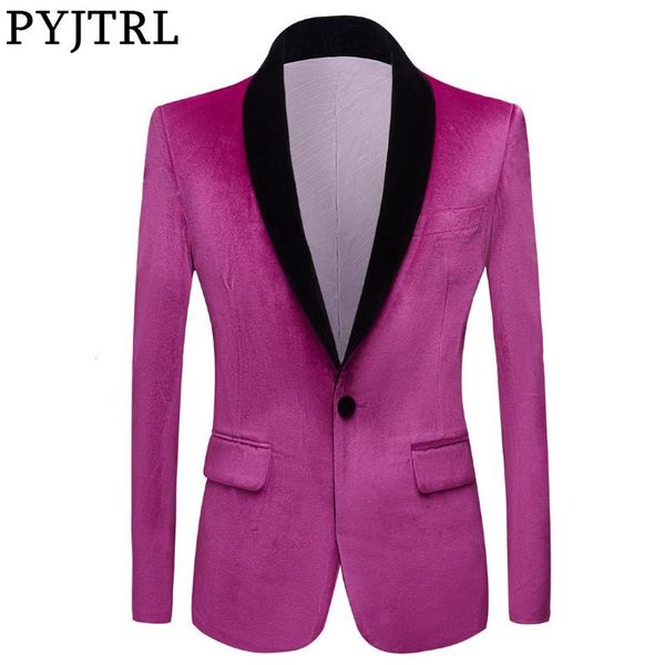 men's suits & blazers pyjtrl men autumn winter light purple shiny velvet shawl lapel party prom dress suit jacket wedding groom stage c, White;black
men's suits & blazers pyjtrl men autumn winter light purple shiny velvet shawl lapel party prom dress suit jacket wedding groom stage c, White;black