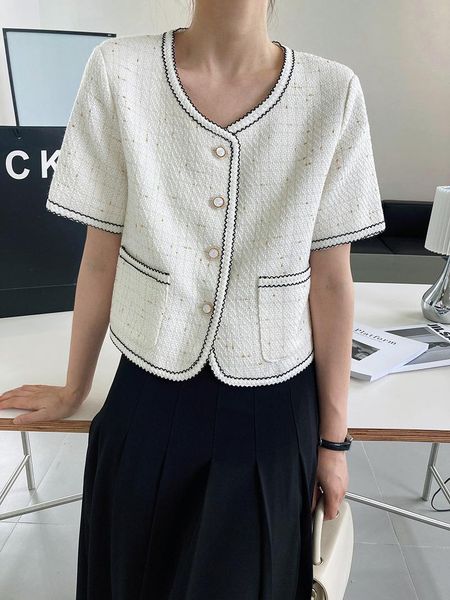 women's jackets yeeloca white thin jacket summer temperament o-neck single breasted coat design sense short sleeve top, Black;brown
women's jackets yeeloca white thin jacket summer temperament o-neck single breasted coat design sense short sleeve top, Black;brown