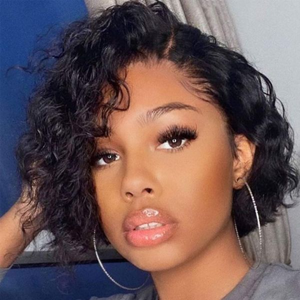 lace wigs water wave front wig short bob curly human hair brazilian wet and wavy for black women, Black;brown
lace wigs water wave front wig short bob curly human hair brazilian wet and wavy for black women, Black;brown