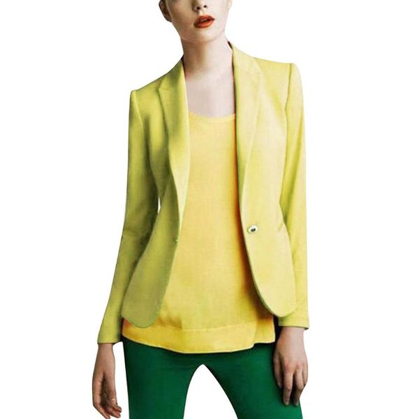women's suits & blazers nice blazer long sleeve solid one button coat slim office female suit, White;black
women's suits & blazers nice blazer long sleeve solid one button coat slim office female suit, White;black