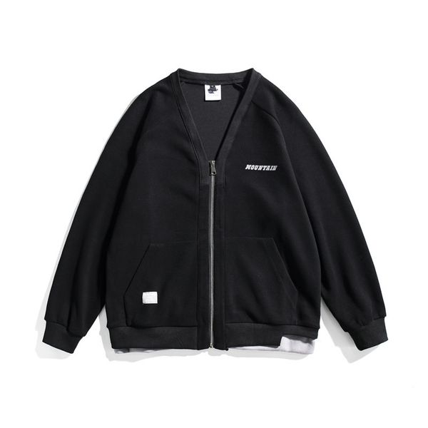 2021fashion classic v-neck cardigan men's loose casual solid color simple youth coat spring, Black
2021fashion classic v-neck cardigan men's loose casual solid color simple youth coat spring, Black