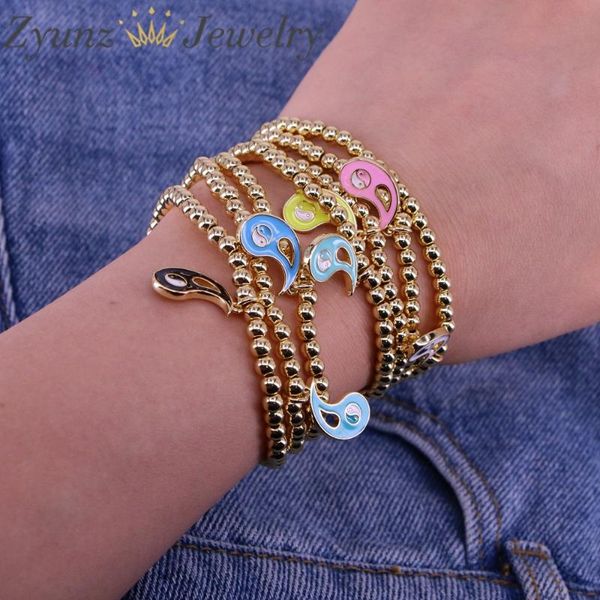 beaded, strands 5pcs, enamel metal yin yang tai chi pendant bracelets gold beads colorful charms jewelry, Black
beaded, strands 5pcs, enamel metal yin yang tai chi pendant bracelets gold beads colorful charms jewelry, Black