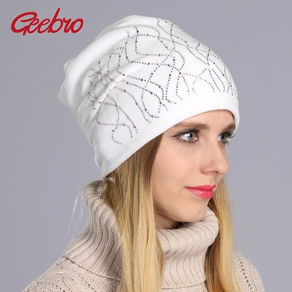 beanie/skull caps geebro brand women's winter beanie hat for lady fashion shine rhinestones pattern warm thicken beanies bonnet female, Blue;gray
beanie/skull caps geebro brand women's winter beanie hat for lady fashion shine rhinestones pattern warm thicken beanies bonnet female, Blue;gray