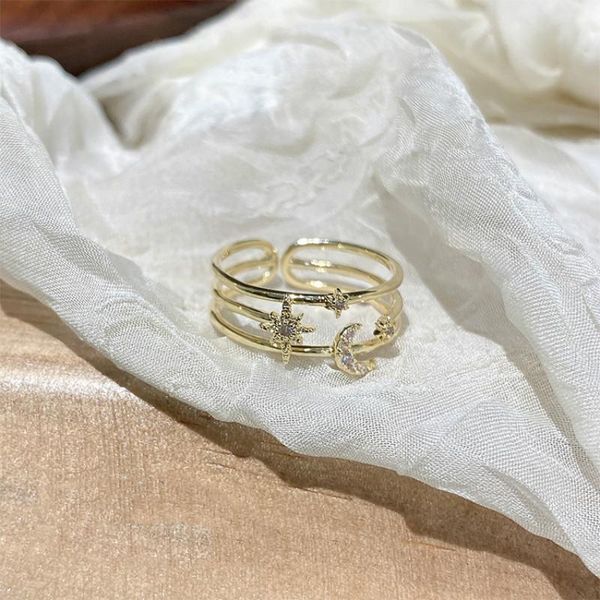 cluster rings 2021 arrival trendy crystal star moon adjustable for women student fashion cute sweet gold metal jewelry, Golden;silver
cluster rings 2021 arrival trendy crystal star moon adjustable for women student fashion cute sweet gold metal jewelry, Golden;silver