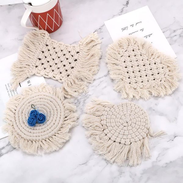 mats & pads macrame cup pad northern europe style pure handmade cotton braid coffee bohemia table mat
mats & pads macrame cup pad northern europe style pure handmade cotton braid coffee bohemia table mat