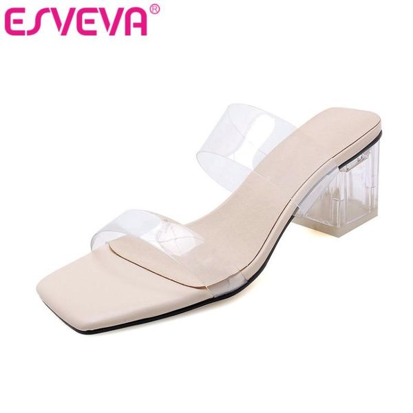 dress shoes esveva 2021 elegant square high heel women slides fashion slingback female summer hollow sandals big size 34-43, Black
dress shoes esveva 2021 elegant square high heel women slides fashion slingback female summer hollow sandals big size 34-43, Black