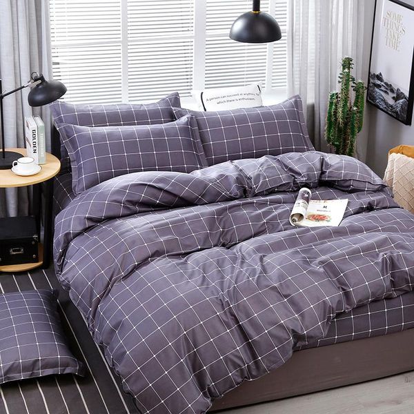 bedding sets grey white line modern comforter set plaid luxury fashion king twin size bed linen duvet cover gift
bedding sets grey white line modern comforter set plaid luxury fashion king twin size bed linen duvet cover gift