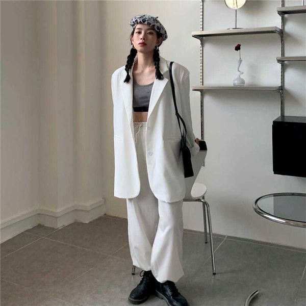 women's suits & blazers foufurieux 2021 autumn women coat korean causal solid suit jacket long sleeve notched collar blazer no, White;black
women's suits & blazers foufurieux 2021 autumn women coat korean causal solid suit jacket long sleeve notched collar blazer no, White;black