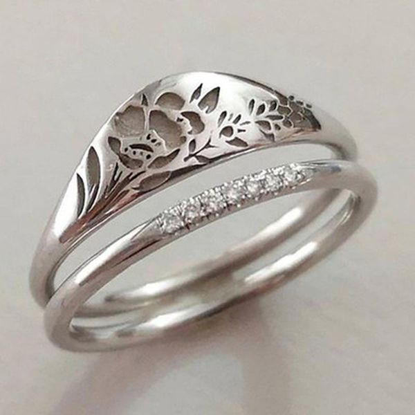 wedding rings temperament vintage hollow flower for women gold color women's jewelry accessories crystal couple gift, Slivery;golden
wedding rings temperament vintage hollow flower for women gold color women's jewelry accessories crystal couple gift, Slivery;golden
