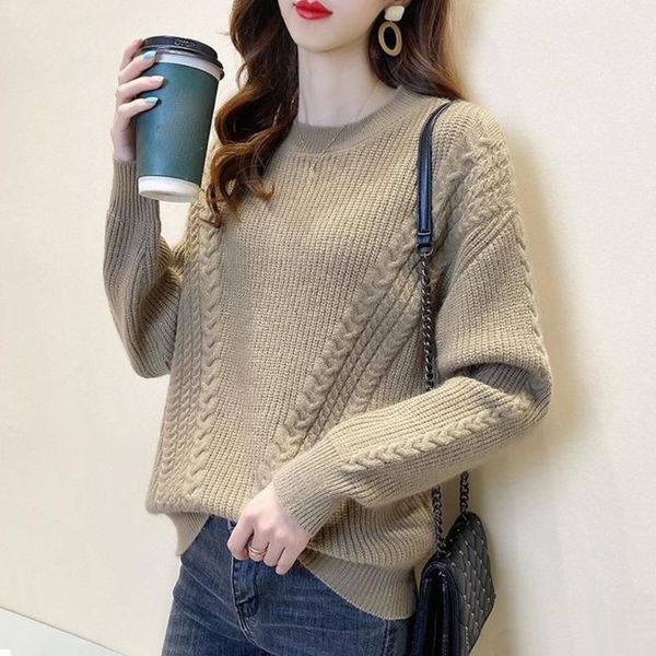women's sweaters sweater women autumn winter 2021 style korean round neck v-shaped twist loose outer wear solid color long-sleeved pull, White;black
women's sweaters sweater women autumn winter 2021 style korean round neck v-shaped twist loose outer wear solid color long-sleeved pull, White;black