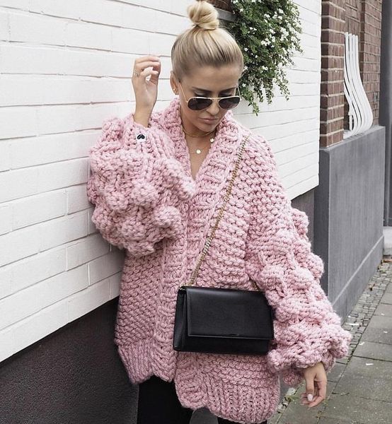 women's sweaters 2021 fashion knitted thich warm pom cardigan christmas women plus size puff sleeve autumn winter jumper clothing, White;black
women's sweaters 2021 fashion knitted thich warm pom cardigan christmas women plus size puff sleeve autumn winter jumper clothing, White;black