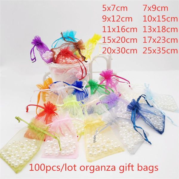gift wrap 100pcs 5x7 7x9 9x12 10x15 13x18cm small bag organza packaging wedding party candy bags pouches with handles
gift wrap 100pcs 5x7 7x9 9x12 10x15 13x18cm small bag organza packaging wedding party candy bags pouches with handles