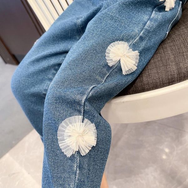 jeans girl solid color whit bow kid's spring autumn children's clothes, Blue
jeans girl solid color whit bow kid's spring autumn children's clothes, Blue
