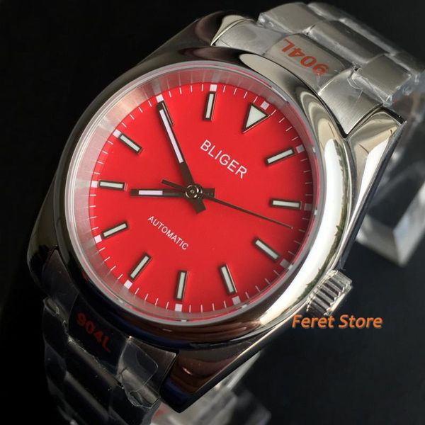 wristwatches 39mm/36mm men's watch luminous red dial sapphire glass stainless strap nh35 miyota tp5000 automatic mechanical, Slivery;brown
wristwatches 39mm/36mm men's watch luminous red dial sapphire glass stainless strap nh35 miyota tp5000 automatic mechanical, Slivery;brown